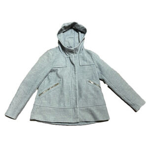 Zara Basic Outerwear Baby Doll Jacket Gray Coat Size XS